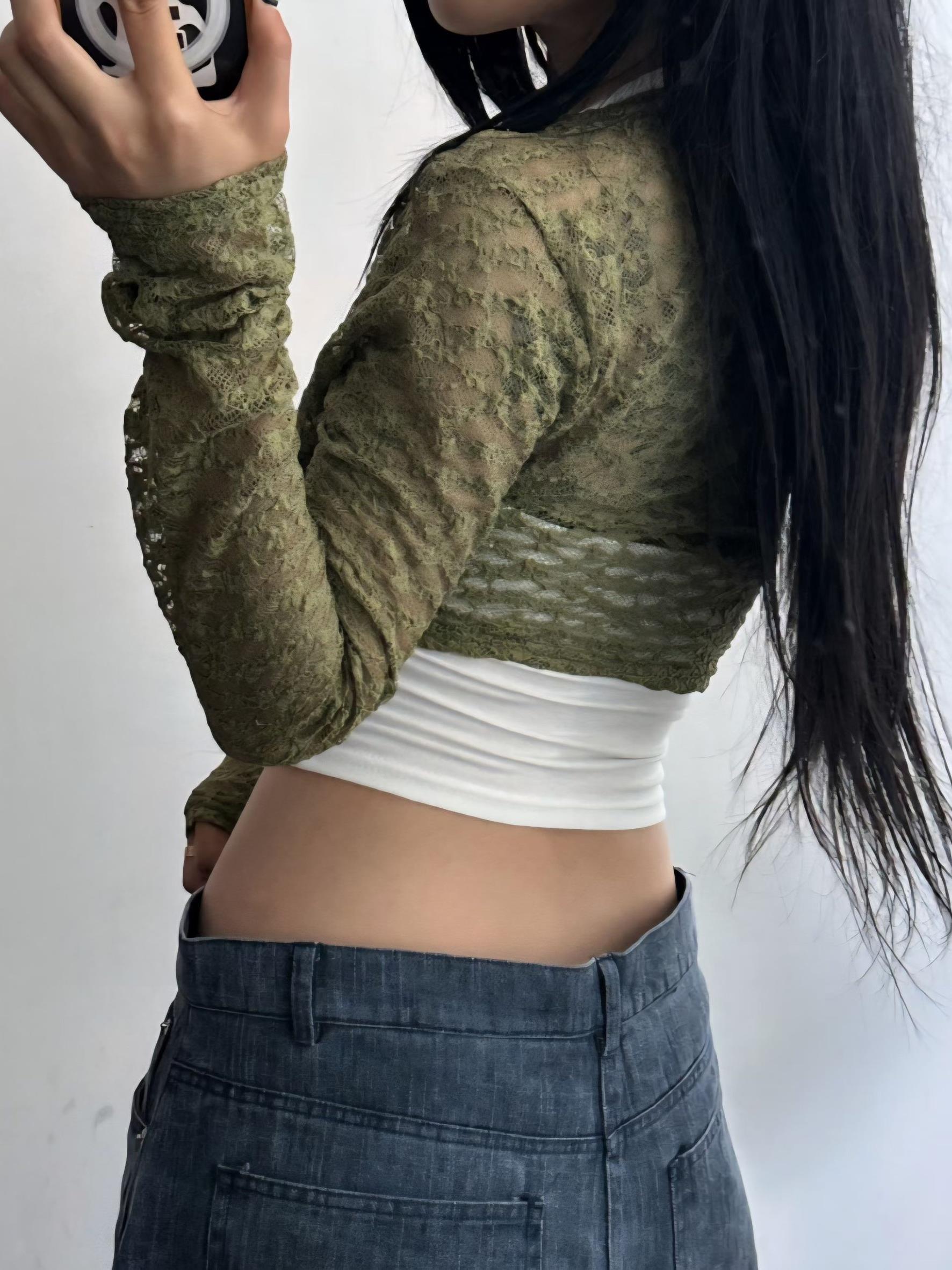 蕾絲綁帶小外套